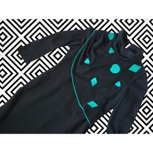 Vtg Women's 8 Abstract 80's Iconic Wool Knit Louis Feraud Dress Avant Garde